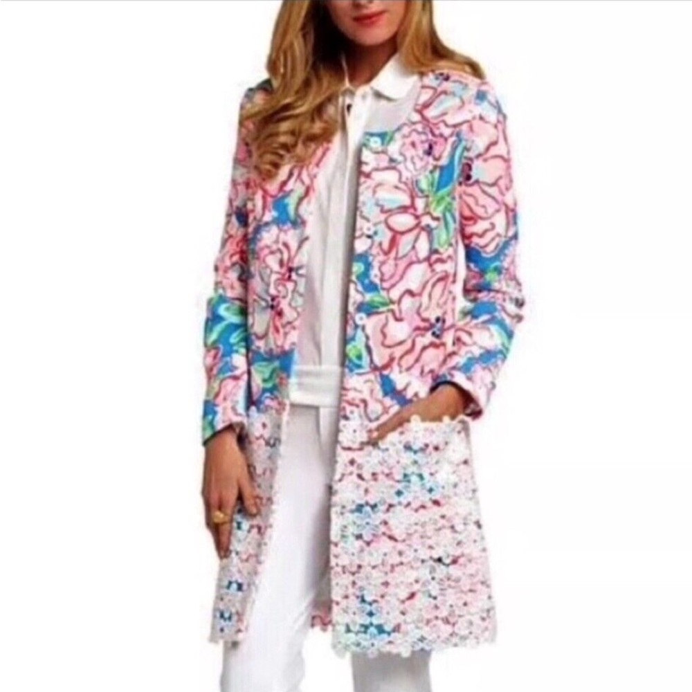 Lilly Pulitzer Lucky Charm Edison Boucle Coat